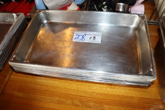 Times 8 - 12" x 20" x 2" stainless inset pans