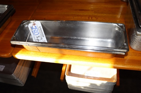 Times 2 - 1/2 x 4" stainless buffet inset pans