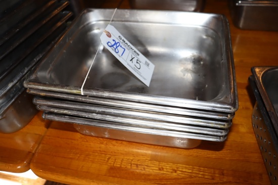 Times 5 - 1/2 x 4" stainless inset pans