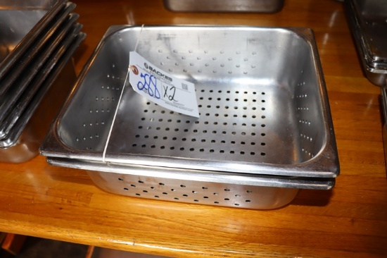 Times 2 - 1/2 x 4" stainless perforated inset pans