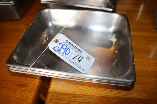 Times 4 - 1/2 x 2" stainless inset pans