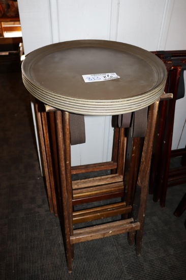 Times 6 - Waitress tray stands with 27" oval service trays