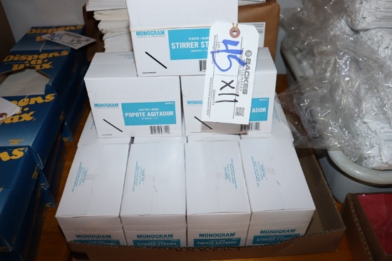 Times 11 - Boxes of 5" black stir sticks