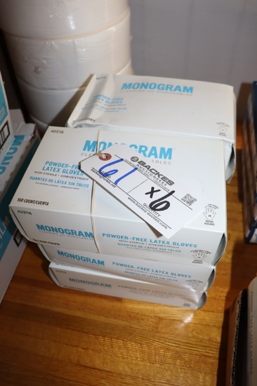 Times 6 - Boxes of medium latex gloves