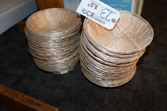 Times 30 - 8" wicker bread baskets