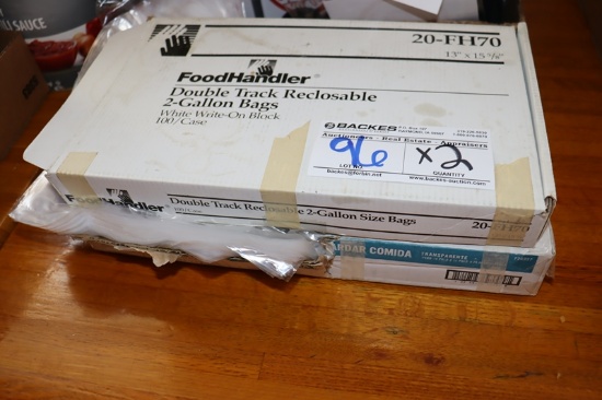 Times 2 - Boxes of 2 gallon reclosable bags
