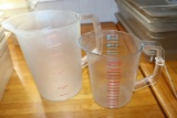Times 2 - Acrylic 64 oz. & 1 gallon measuring cups