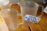 Times 2 - Acrylic 64 oz. & 1 gallon measuring cups