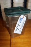 Times 2 - 4 quart food storage containers with lids