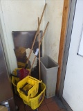 All to go - 2 mop buckets and kitchen trash can