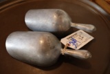 Times 2 - Aluminum 50 oz. ingredients scoops