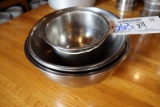 Times 4 - small - med & larger stainless mixing bowls