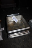 Times 4 - Stainless inset pans - 2) 2/3 & 2) 12