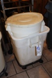 Times 2 - 20 gallon portable ingredients bin with 1 lid - need cleaned