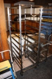 Stainless portable sheet pan rack
