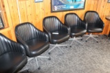 Times 6 - Black vinyl portable lounge chairs