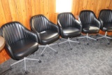 Times 6 - Black vinyl portable lounge chairs
