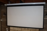 8' electric projection screen - no remote - does have manual button on screen frame