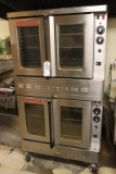 Stack of Blodgett gas portable convection ovens - located in basement
