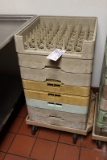 Portable dishwasher cart with 8 dish boxes