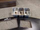 Stainless drop in 3 bin sink with faucet and custom coutnertop