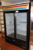 True GDM-47-LD glass 2 door LED lit cooler
