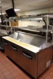 Norlake SP-72-18 stainless 2 door sandwich prep table with double stainless