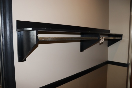88" wall mount wood framed hat and coat rack