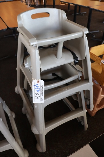 Times 3 - Rubbermaid gray high chairs