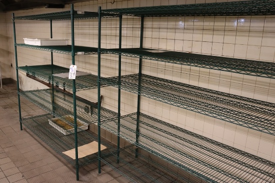 Times 2 - 24" x 72" green coated racks