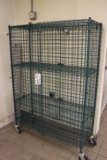 18" x 48" green coated portable liquor cage
