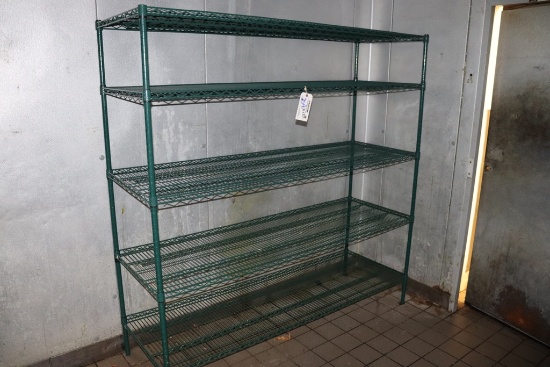 24" x 72" green coated rack - showing rust