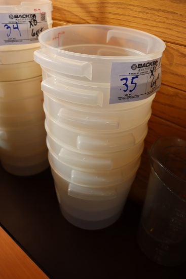 Times 7 - 6 qt round plastic food storage containers - no lids