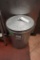 Galvanized trash can