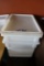 Times 2 - 18 x 24 x 14 white food storage containers with lids