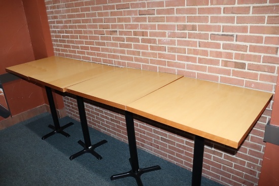 Times 4 - 30" x 30" custom made tops stand up bar tables -  nice