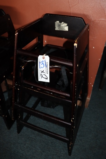 Times 2 - wood high chairs - showing knicks