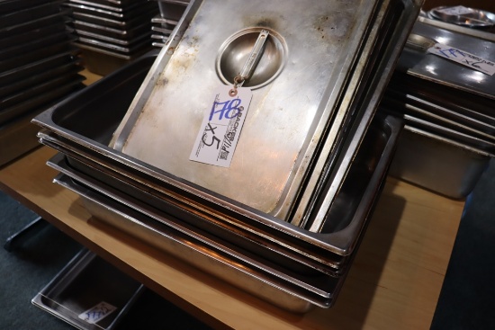 Times 5 - 12 x 20 x 4 stainless insets with lids
