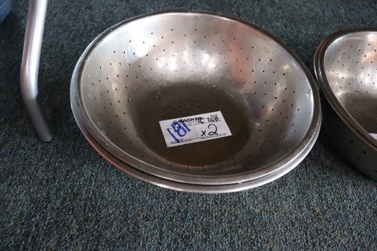 Times 2 - 16" stainless colanders