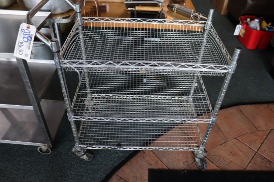 18" x 30" chrome wire portable cart