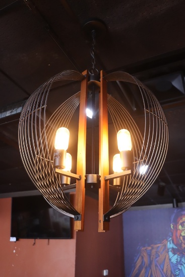 Times 2 - Hanging 22" round ornate lights - nice