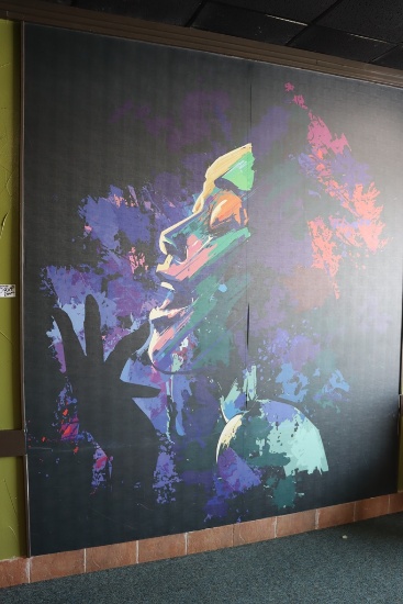 8' x 9' framed 2 piece canvas soul singer wall print