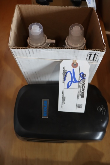 Ecolab hand sanitizer dispenser with 2 new Ecolab foam sanitizer