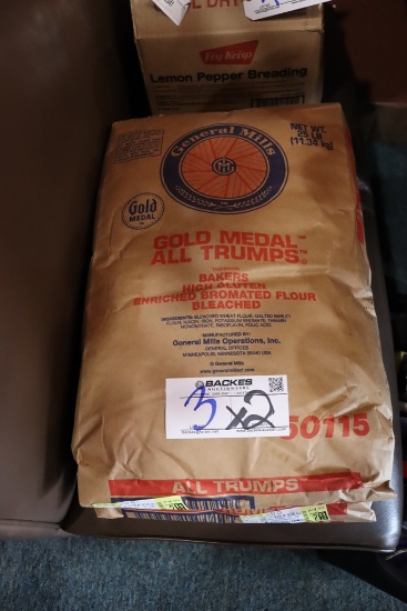 Times 2 - Gold Medal 25 lb. Bromated Flour bags