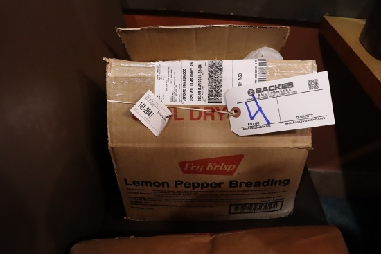 Box of Fry Krisp Lemon pepper Breading