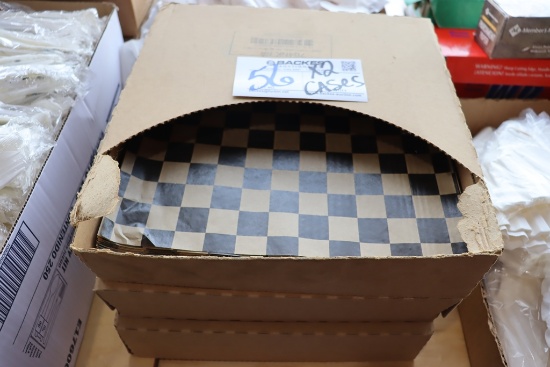 Times 2 - cases of black checkered wax sheets 12 x 12
