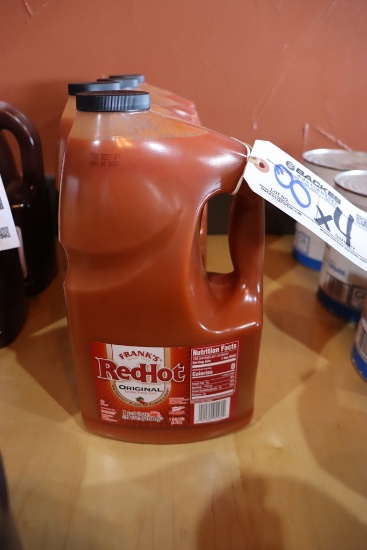 Times 4 - 1 gallon Franks Red Hot Sauce