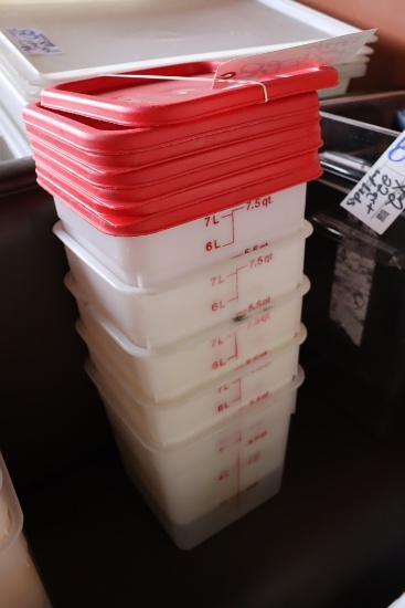 Times 5 - 7.5 qt food storage containers with lids