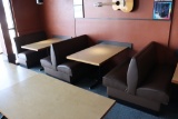 Times 3 - Brown vinyl 4 passenger booth openings with 30