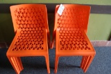 Times 10 - Lagoon Furniture Milan Style Orange Stackable Dinning Chair (pd
